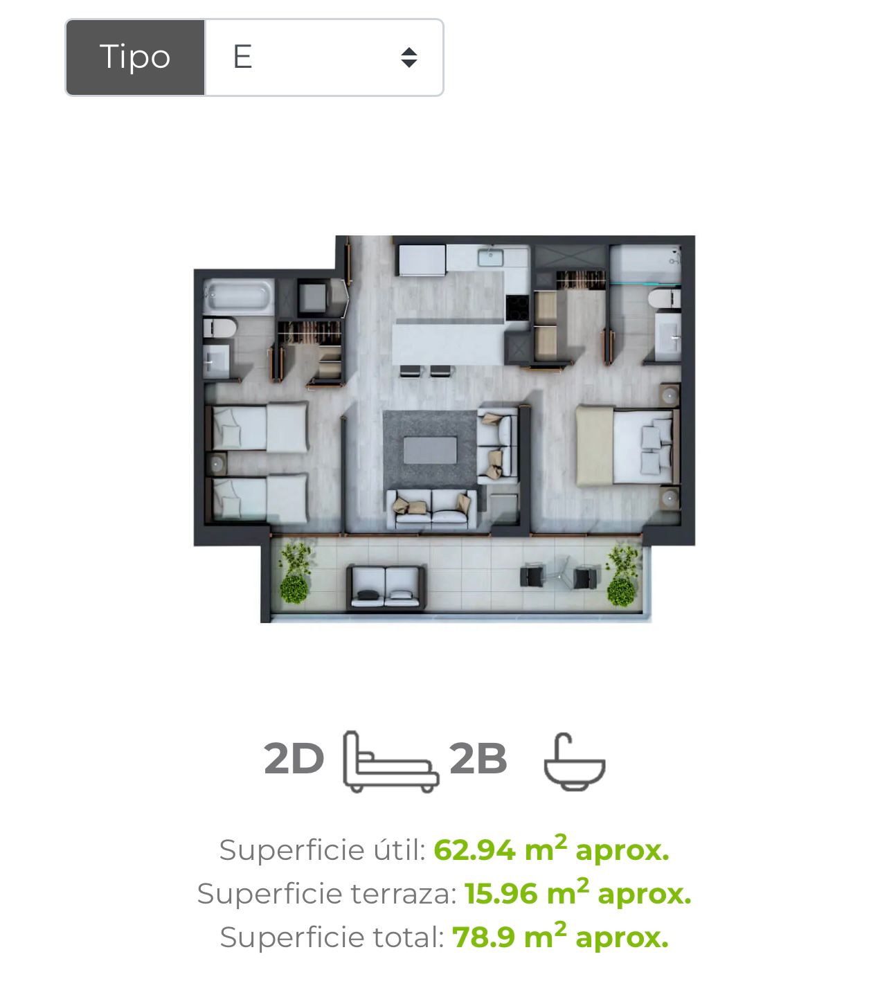 DEPARTAMENTO EN VENTA 2 DORMITORIOS Edificio ECOMIRAMAR REÑACA